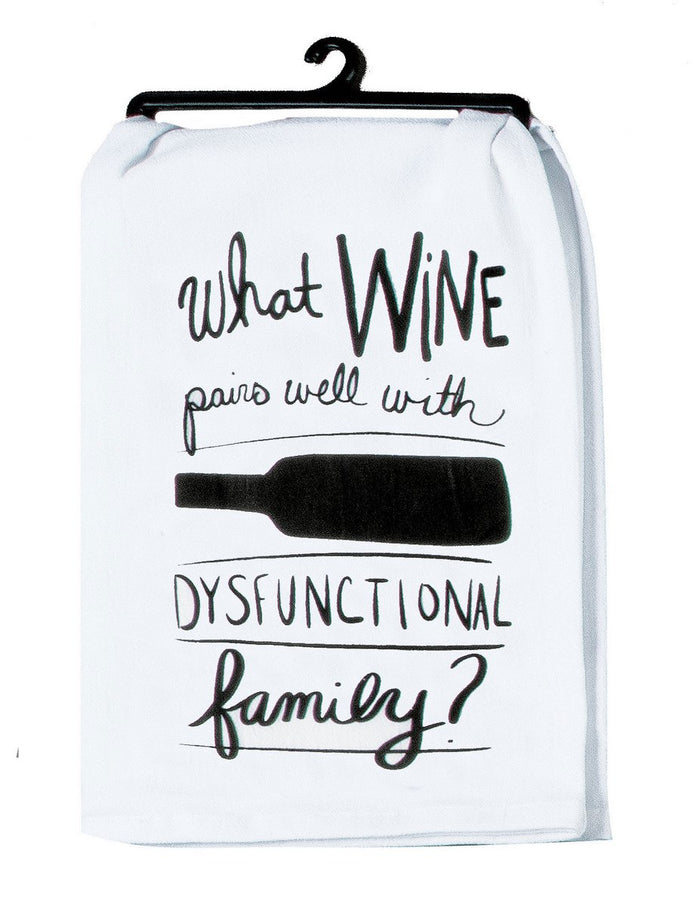 Kay Dee Flour Sack Tea Towel, Snarkasms What Wine