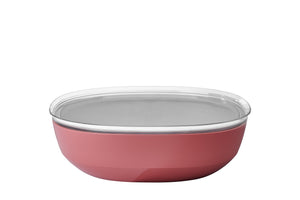 Mepal SILUETA Serving Bowl with Lid 4L, Vivid Mauve
