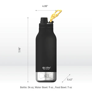 Asobu Buddy Water Bottle 1L | 34oz, Black