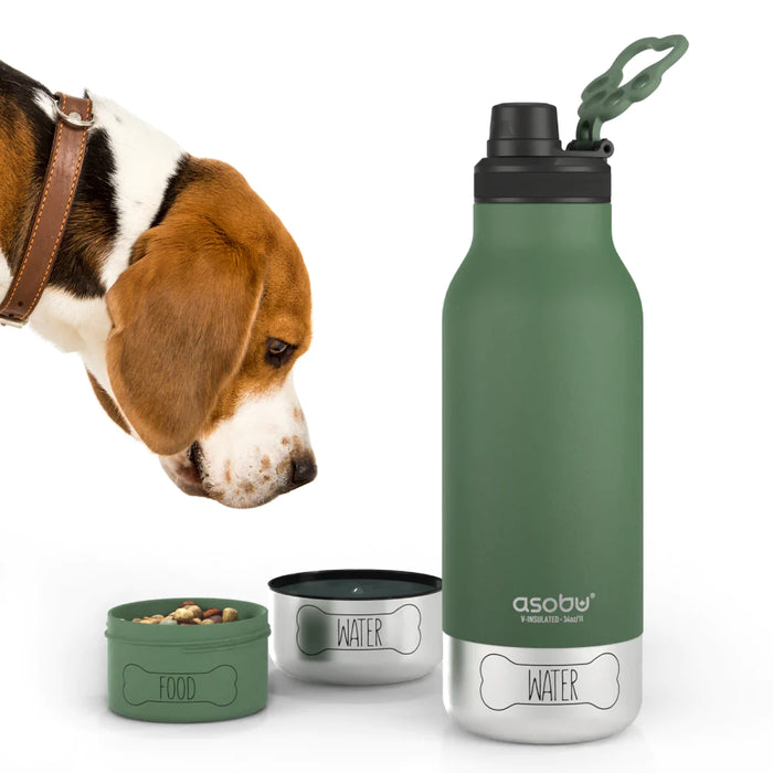 Asobu Buddy Water Bottle 1L | 34oz, Basil Green