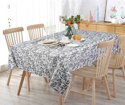 Texstyles Deco Tablecloth 58 x 78 Inch, Serenity Grey