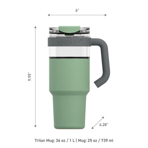 Asobu Explorer Travel Mug, 34oz | 25 oz, Basil Green