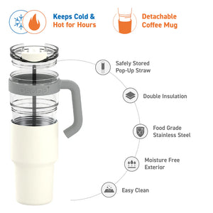 Asobu Explorer Travel Mug, White