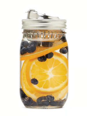 Jarware 2-in-1 Drink/Fruit Infusion Lid for Regular Mouth Jars