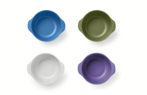 Red Rover Kids Bamboo Bowls Set of 4, Colours (Blue, Green, Purple, White)