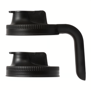 Jarware Spout Lid Wide Mouth Set of 2, Black