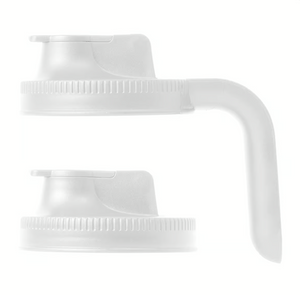 Jarware Spout Lid Wide Mouth Set of 2, White