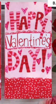 Kay Dee Dual Purpose Terry Tea Towel, Happy Valentine's Day