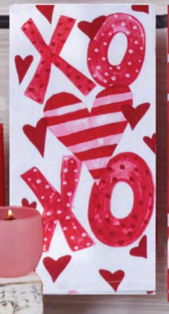 Kay Dee Dual Purpose Terry Tea Towel, Valentine's XOXO