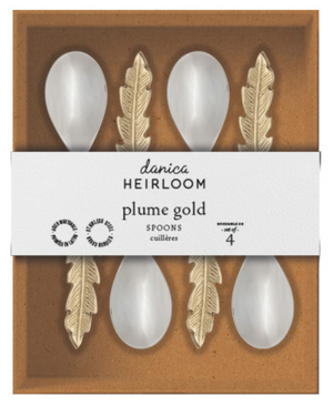 Danica Heirloom Spoons Set of 4, Plume Gold