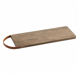 Trudeau Cutting Board with Leather Handle