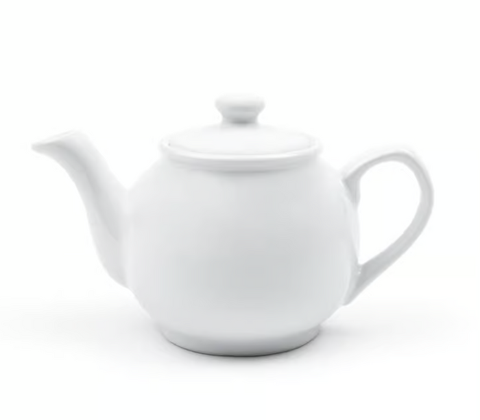 Fox Run Earthenware Teapot 10-Cup, White