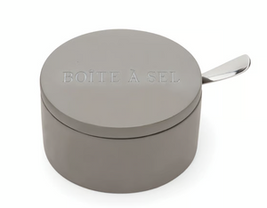 Fox Run Cement Dual Chamber Salt Cellar, Slate Grey