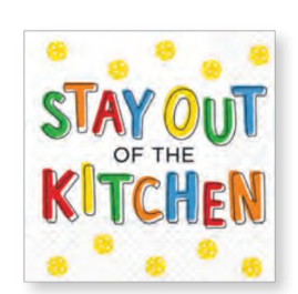 Design Design Cocktail Paper Napkin, Stay Out of the Kitchen