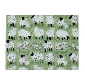 Ulster Weavers Glass Cutting Board, Woolly Sheep
