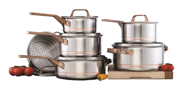 Meyer Canada CopperClad 5-Ply Copper Core Stainless Steel Cookware Set 12pc