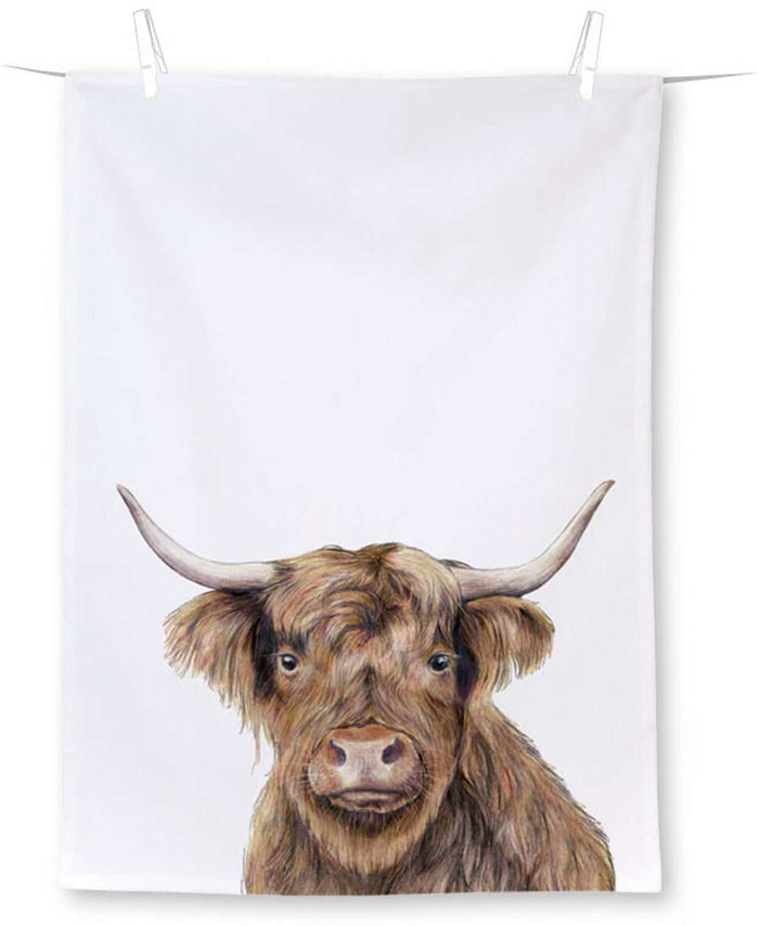 IHR Tea Towel, Highland Cow Farm