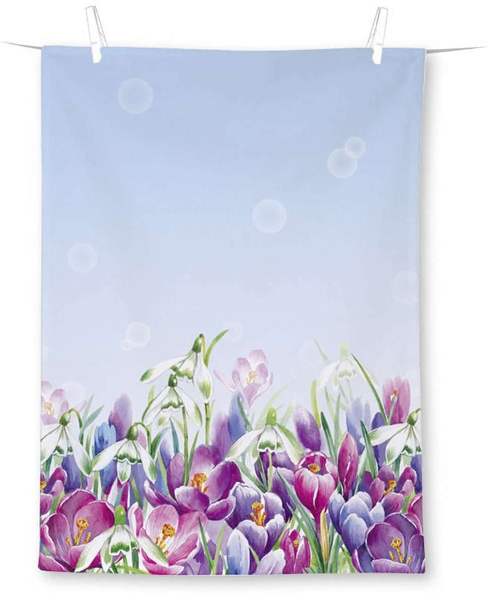 IHR Tea Towel, Crocus Light Blue