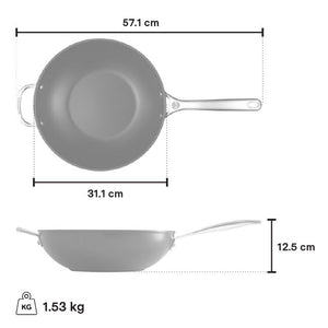 Le Creuset Toughened Nonstick Pro Stir Fry Pan 30 cm | 12 Inch
