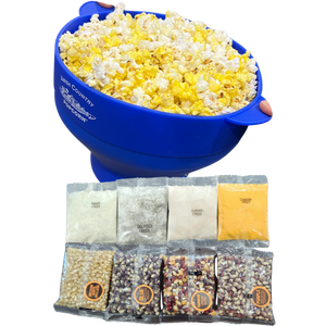 Amish Country Popcorn Silicone Microwave Popcorn Popper Set