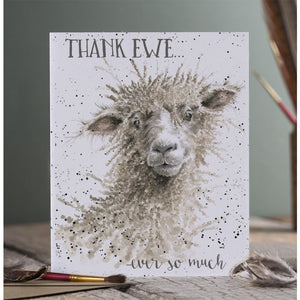 Wrendale Designs Greeting Card, Thank You 'Thank Ewe' Sheep