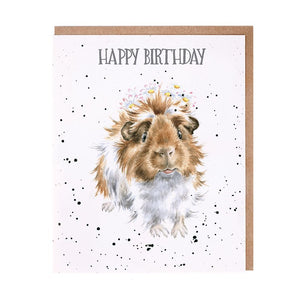 Wrendale Designs Greeting Card, Birthday 'Guinea Pig Wishes'