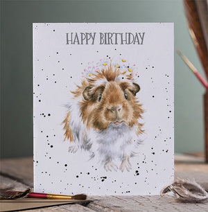 Wrendale Designs Greeting Card, Birthday 'Guinea Pig Wishes'