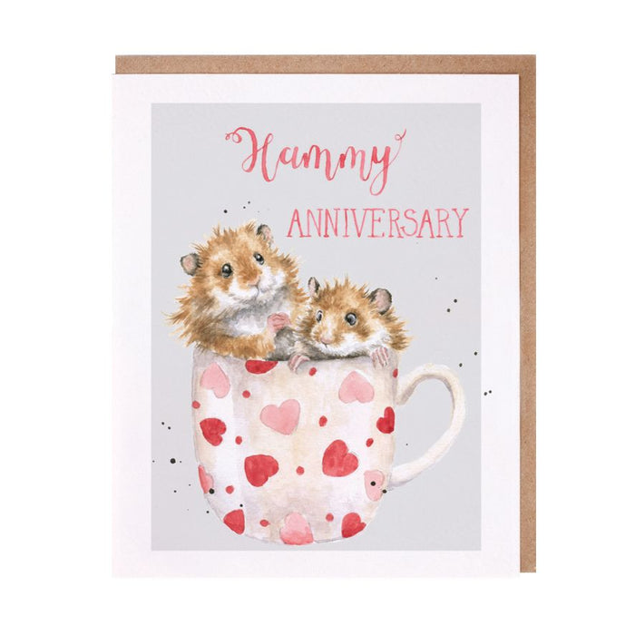 Wrendale Designs Greeting Card, Anniversary 'Hammy Anniversary' Hamster