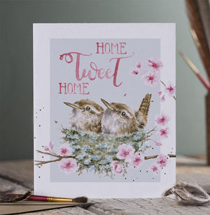 Wrendale Designs Greeting Card, New Home 'Home Tweet Home' Wren