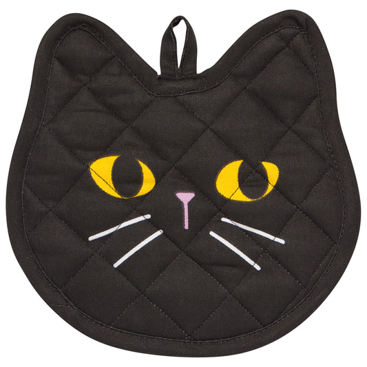 Danica Jubilee Shaped Pot Holder, Black Cat