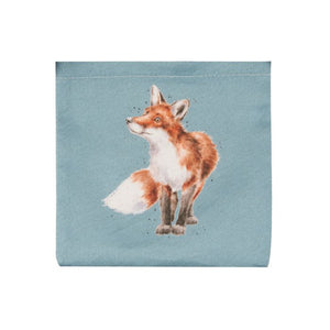 Wrendale Designs Foldable Shopping Bag, 'Bright Eyed & Bushy Tailed' Fox