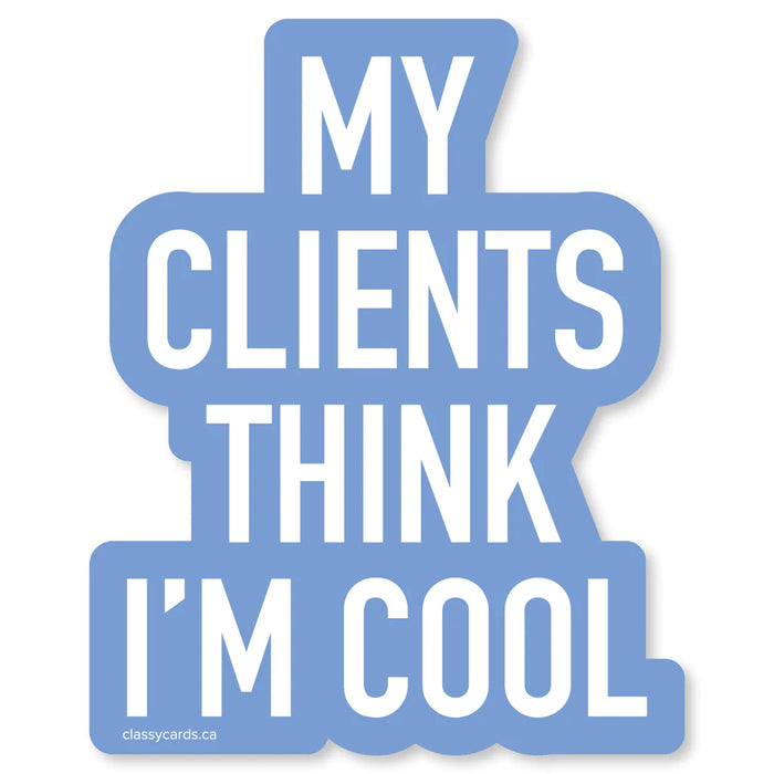 Classy Cards Vinyl Sticker, Clients Cool