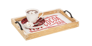 Ganz Large Serving Tray, Hot Cocoa
