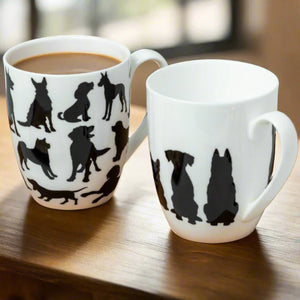 McIntosh Mug Set of 2, Dog Silhouette