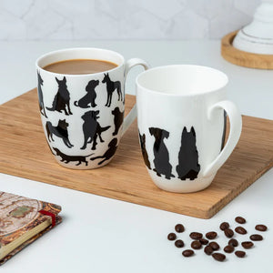 McIntosh Mug Set of 2, Dog Silhouette
