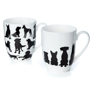 McIntosh Mug Set of 2, Dog Silhouette