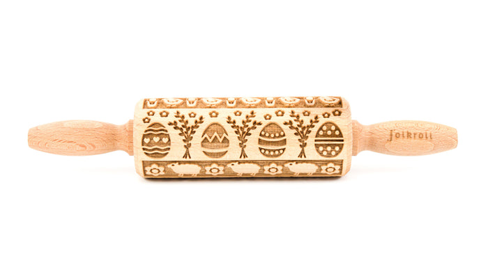 Folkroll Small Embossed Rolling Pin, Easter Basket