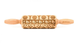 Folkroll Small Embossed Rolling Pin, Easter Basket