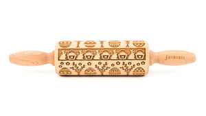 Folkroll Small Embossed Rolling Pin, Easter Basket