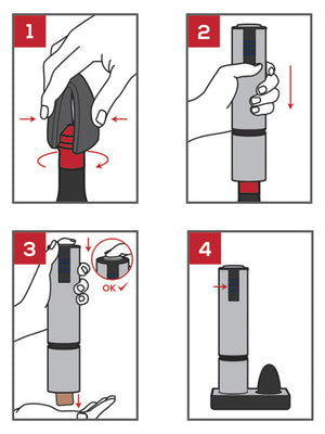 Peugeot Elis Touch Stainless Steel Rechargeable Electric Corkscrew