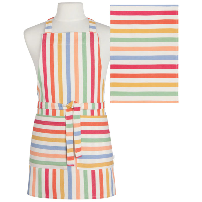 Danica Jubilee Apron Adult Chef & Tea Towel Set, Color Parade