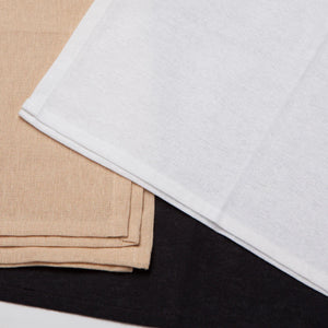 Danica Now Designs Flour Sack Tea Towel Set of 3, Black | Oyster | White
