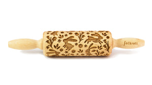 Folkroll Small Embossed Rolling Pin, Funny Bunny