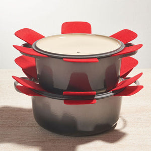 Le Creuset Cookware Protectors Set of 3, Cerise
