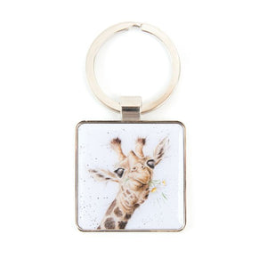 Wrendale Designs Keychain, 'Flowers' Giraffe