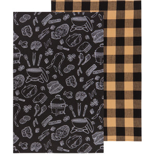 Danica Now Designs Tea Towel Set of 2, On the Grill