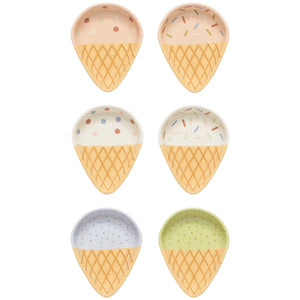 Danica Jubilee Individual Pinch Bowls, Seaside Ice Cream Cones (Assorted Designs)