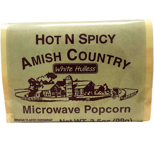 Amish Country Popcorn Individual Bag Microwave Popcorn, Hot n Spicy