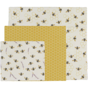 Danica Ecologie Beeswax Wrap Set of 3, Bees