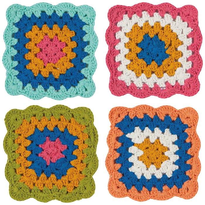 Danica Jubilee Crochet Coasters Set of 4, Loop de Loop